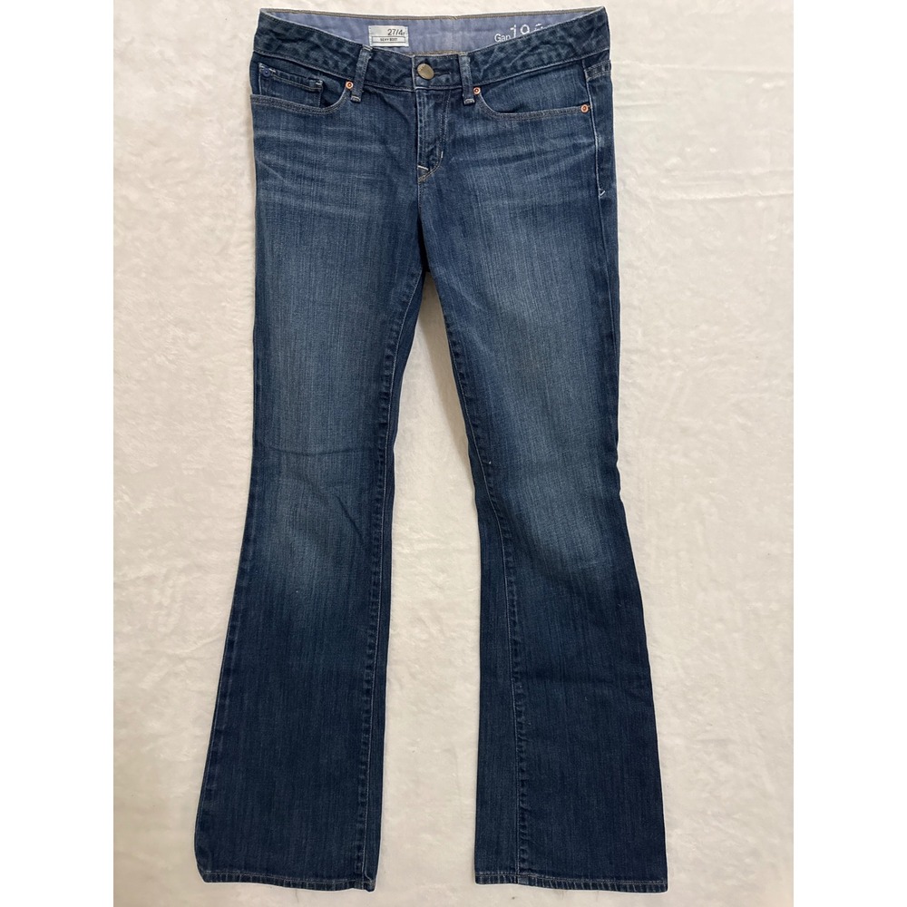 Gap 1969 Sexy Boot Jeans Womens 27/4r Medium Tint Blue Denim Low Rise Bootcut